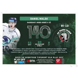 2025/26 Sportzoo ELH Play Off #RI-13 Daniel Malák Radegast Index