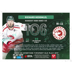 2025/26 Sportzoo ELH Play Off #RI-11 Richard Nedomlel Radegast Index