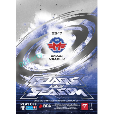 2025/26 Sportzoo ELH Play Off #SS-17 Roman Vráblík Stars of the Season