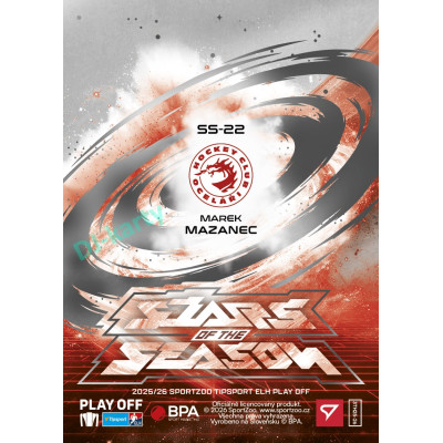 2025/26 Sportzoo ELH Play Off #SS-22 Marek Mazanec Stars of the Season