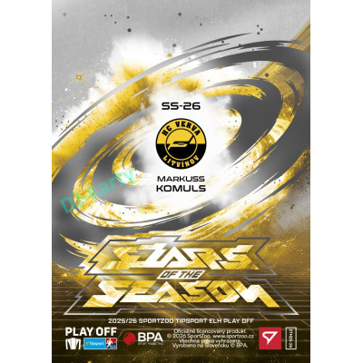 2025/26 Sportzoo ELH Play Off #SS-26 Markuss Komuls Stars of the Season