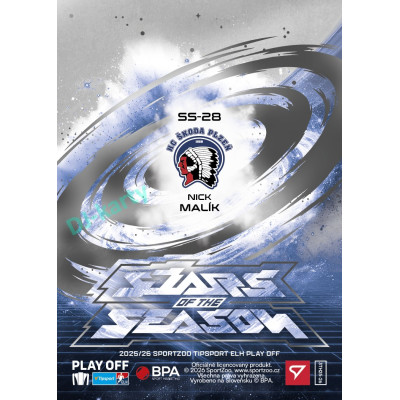 2025/26 Sportzoo ELH Play Off #SS-28 Nick Malík Stars of the Season