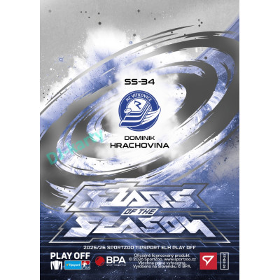 2025/26 Sportzoo ELH Play Off #SS-34 Dominik Hrachovina Stars of the Season