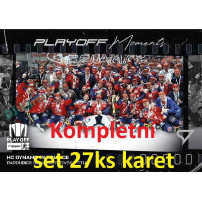 2025/26 Sportzoo ELH Play Off kompletní set 27ks karet Play Off Moments