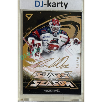 2025/26 Sportzoo ELH Play Off #SS-04 Romn Will Stars of the Season Golden Script 47/50