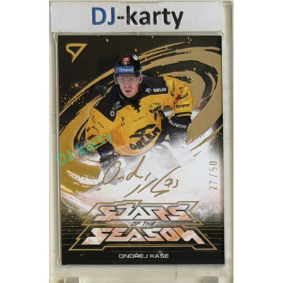 2025/26 Sportzoo ELH Play Off #SS-27 Ondřej Kaše Stars of the Season Golden Script 27/50