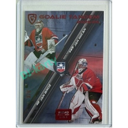 2025/26 Goal Cards Maxa liga 2.s. #GT-14 Jan Mičán / Jan Brož Goalie Tandem Red 3/6