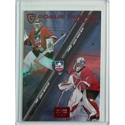 2025/26 Goal Cards Maxa liga 2.s. #GT-14 Jan Mičán / Jan Brož Goalie Tandem Red 3/6