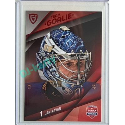2025/26 Goal Cards Maxa liga 2.s. #TG-19 Jan Kavan Team Goalie Red 4/6
