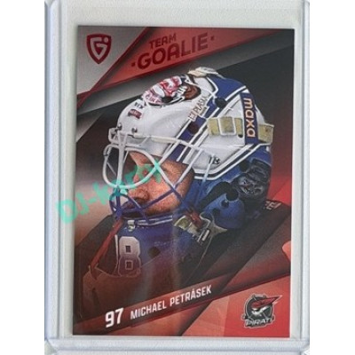2025/26 Goal Cards Maxa liga 2.s. #TG-26 Michael Petrásek Team Goalie Red 4/6
