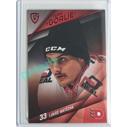 2025/26 Goal Cards Maxa liga 2.s. #TG-32 Lukáš Matěcha Team Goalie Red 4/6