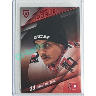 2025/26 Goal Cards Maxa liga 2.s. #TG-32 Lukáš Matěcha Team Goalie Red 4/6
