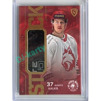 2025/26 Goal Cards Maxa liga 2.s. #ST-63 Roberts Kalkis Stick Gold 06/20