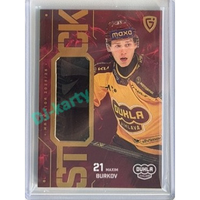 2025/26 Goal Cards Maxa liga 2.s. #ST-51 Maxim Burkov Stick Gold 07/20