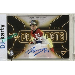 2026 Sportzoo Hokejové Česko #TPS-AN Adam Novotný Top Prospects Gold Auto 15/39