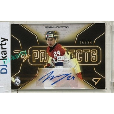 2026 Sportzoo Hokejové Česko #TPS-AN Adam Novotný Top Prospects Gold Auto 15/39