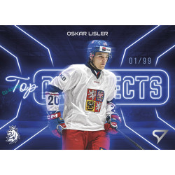 2026 Sportzoo Hokejové Česko #TP-28 Oskar Lisler Top Prospects Neon Blue xx/99