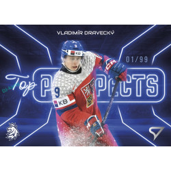 2026 Sportzoo Hokejové Česko #TP-04 Vladimír Dravecký Top Prospects Neon Blue xx/99