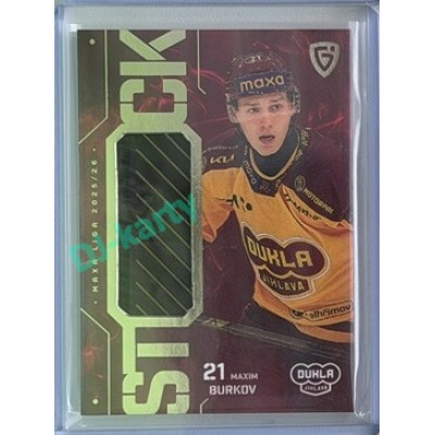 2025/26 Goal Cards Maxa liga 2.s. #ST-51 Maxim Burkov Stick Rainbow 09/10