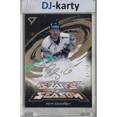2025/26 Sportzoo ELH Play Off #SS-29 Petr Zámorský Stars of the Season Golden Script 29/50