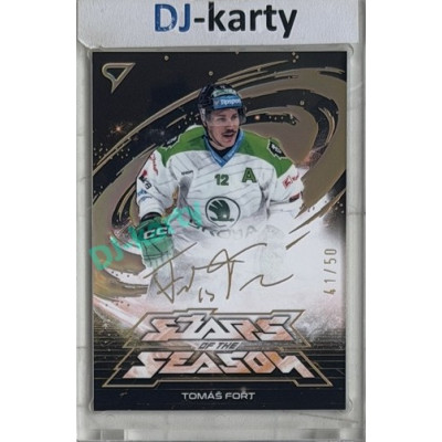 2025/26 Sportzoo ELH Play Off #SS-21 Tomáš Fořt Stars of the Season Golden Script 41/50