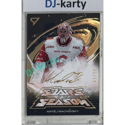 2025/26 Sportzoo ELH Play Off #SS-40 Matěj Machovský Stars of the Season Golden Script 43/50