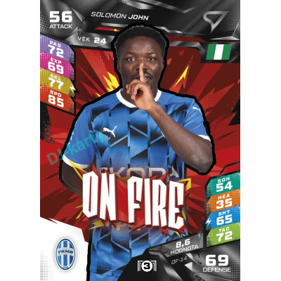 2026/27 Sportzoo Chance Liga DUEL #OF-14 Solomon John On Fire
