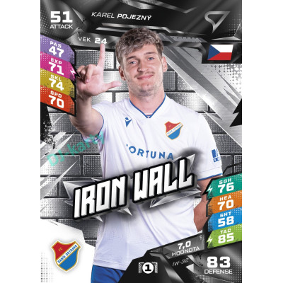 2026/27 Sportzoo Chance Liga DUEL #IW-32 Karel Pojezný Iron Wall
