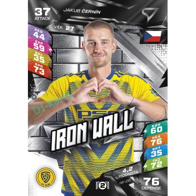 2026/27 Sportzoo Chance Liga DUEL #IW-26 Jakub Černín Iron Wall