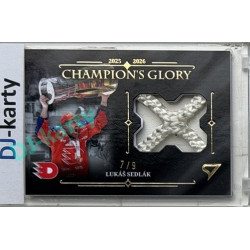 2025/26 Sportzoo ELH Play Off #CGM-LS Lukáš Sedlák Champions Glory Net Cord Gold 7/9 