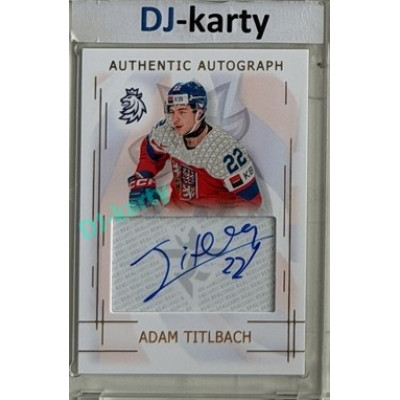 2025/26 Real Cards serie 1 #AA-21 Adam Titlbach MS20 Authentic Autograph Gold xx/17