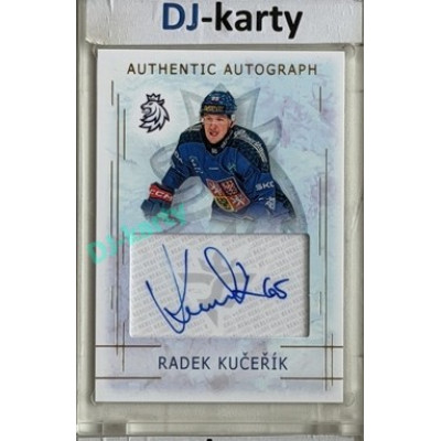 2025/26 Real Cards serie 1 #AA-14 Radek Kučeřík Karjala Cup 25/26 Authentic Autograph Gold xx/17