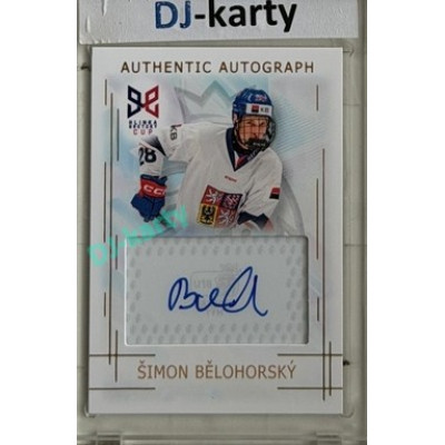 2025/26 Real Cards serie 1 #AA-01 Šimon Bělohorský Hlinka-Gretzky cup U18 Authentic Autograph Gold xx/14