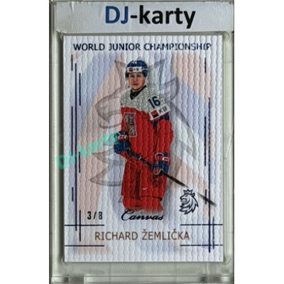 2025/26 Real Cards serie 1 #U20-23 Richard Žemlička World junior Championship U20 2025/26 Canvas Blue x/8