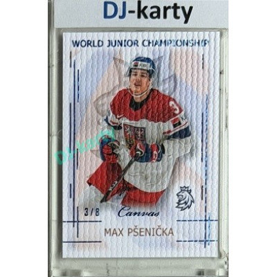 2025/26 Real Cards serie 1 #U20-20 Max Pšenička World junior Championship U20 2025/26 Canvas Blue x/8