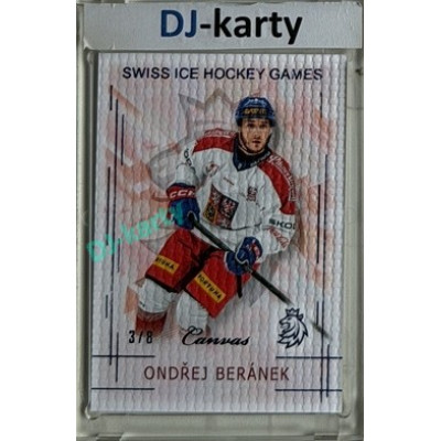 2025/26 Real Cards serie 1 #SHG-02 Ondřej Beránek Swiss ice hockey games 2025/26 Canvas Blue x/8