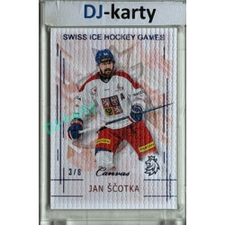 2025/26 Real Cards serie 1 #SHG-22 Jan Ščotka Swiss ice hockey games 2025/26 Canvas Blue x/8