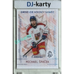2025/26 Real Cards serie 1 #SHG-23 Michael Špaček Swiss ice hockey games 2025/26 Canvas Blue x/8