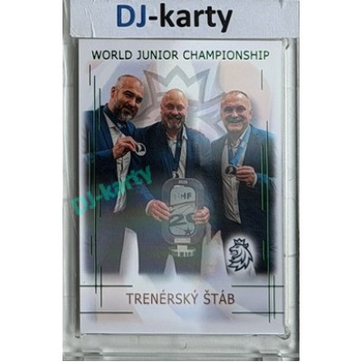 2025/26 Real Cards serie 1 Collectors Edition #U20-24 trenérský štáb World junior Championship U20 2025/26 Emerald xx/22