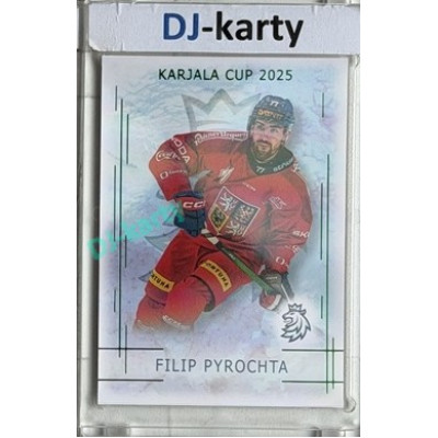 2025/26 Real Cards serie 1 Collectors Edition #KC-19 Filip Pyrochta Karjala Cup 2025 Emerald xx/22