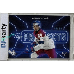2026 Sportzoo Hokejové Česko #TP-30 Adam Novotný Top Prospects Neon Blue xx/99