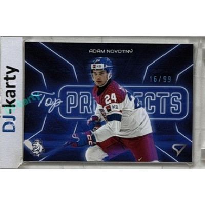 2026 Sportzoo Hokejové Česko #TP-30 Adam Novotný Top Prospects Neon Blue xx/99