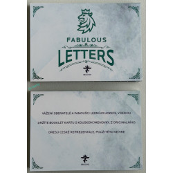 2025/26 Real Cards serie 1 Collectors Edition #FL-1 Tomáš Cibulka Fabulous Letters Booklet 7/7 (písmeno A - 1of1)