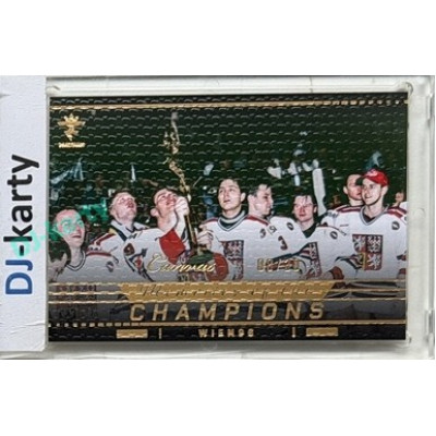2025/26 Real Cards serie 1 Collectors Edition #MCH-45  Ujčík/Turek/Bělohlav/Čechmánek/Veber/VEjvoda/Patera/Vykoukal Memories of the Champions Wien 96 Canvas Gold xx/30