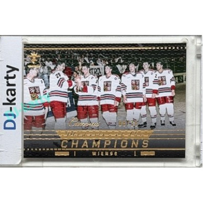 2025/26 Real Cards serie 1 Collectors Edition #MCH-44 Kysela/Sýkora/Kaberle/Procházka/Kadlec/Mejzlík/Neckář/Bonk Memories of the Champions Wien 96 Canvas Gold xx/30