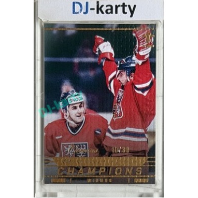 2025/26 Real Cards serie 1 Collectors Edition #MCH-23 Jiří Vykoukal / Jiří Dopita Memories of the Champions Wien 96 Canvas Gold xx/30