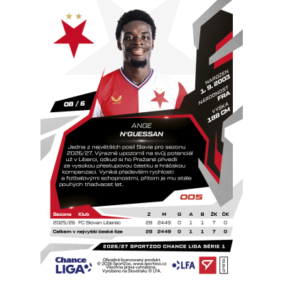 2026/27 Sportzoo Chance Liga 1. série #005 ANGE N'GUESSAN