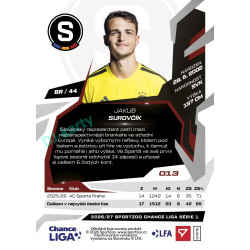 2026/27 Sportzoo Chance Liga 1. série #013 JAKUB SUROVČÍK