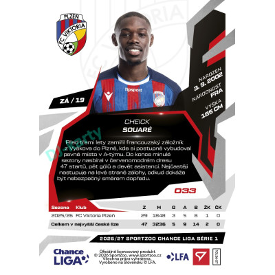 2026/27 Sportzoo Chance Liga 1. série #033 CHEICK SOUARÉ