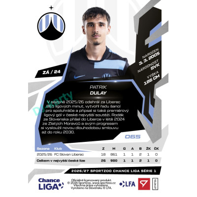 2026/27 Sportzoo Chance Liga 1. série #065 PATRIK DULAY